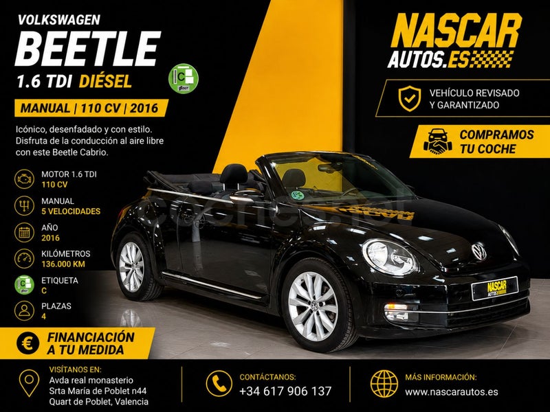 VOLKSWAGEN Beetle Cabrio Design 2.0 TDI BMT 2016 foto 1